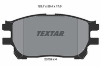 Textar Bremsbelagsatz, Scheibenbremse 2375901 FüR Toyota