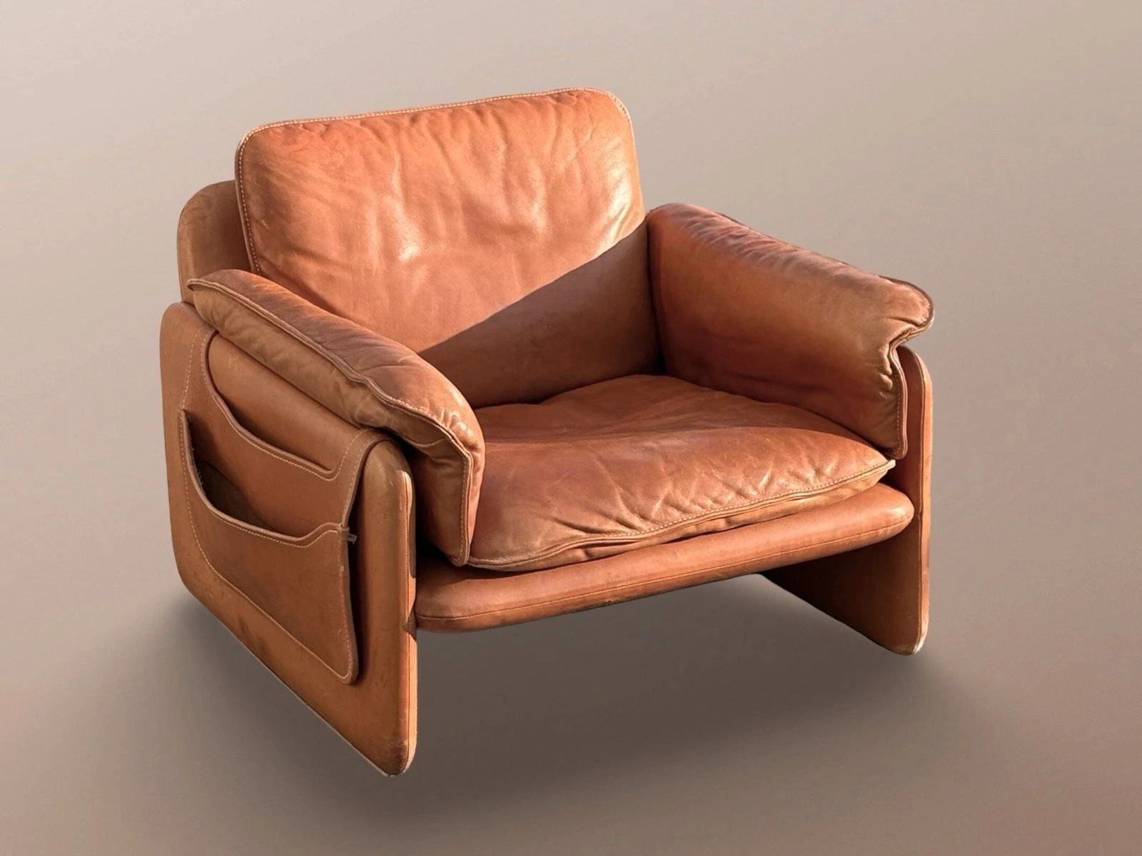 De Sede DS 61 Cognac Aniline Armchair Couch Arm Chair