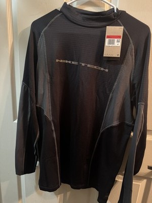 Nike Mens Tech Base Layer Long Sleeve Top Black Sz L Shirt NWT New