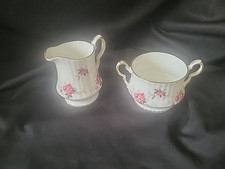 Princess House Hammersley Windsor Rose Fine Bone China Sugar Bowl  Creamer Set