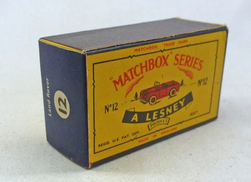 Lesney Matchbox Toys MB12b Land Rover ORIGINAL Empty C Type Box
