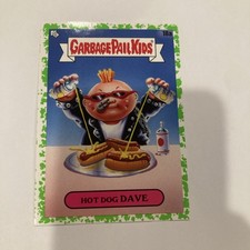 2021 GARBAGE PAIL KIDS GPK FOOD FIGHT BOOGER GREEN PARALLEL Hot Dog Dave
