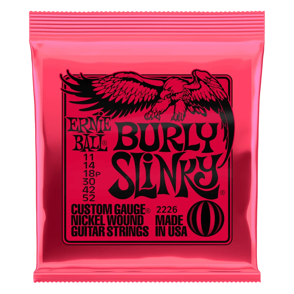 Ernie Ball Burly Slinky Nickel-Wound Electric Guitar Strings (11-52 Gauge)