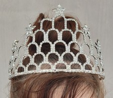 Victorian Trading Princess Ariel Tall Rhinestone Mermaid Bridal Tiara Crown 23C