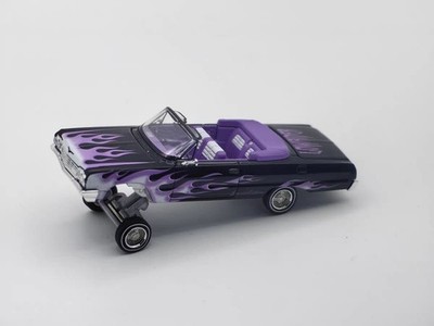 Fine Works 1/64 Chevrolet Impala (Purple Ghost Flame / Re Roof, Suspension,