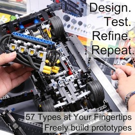 852pcs Technic-Parts Gears-Axle-Pin-Connector Compatible with Lego-Technic, S...