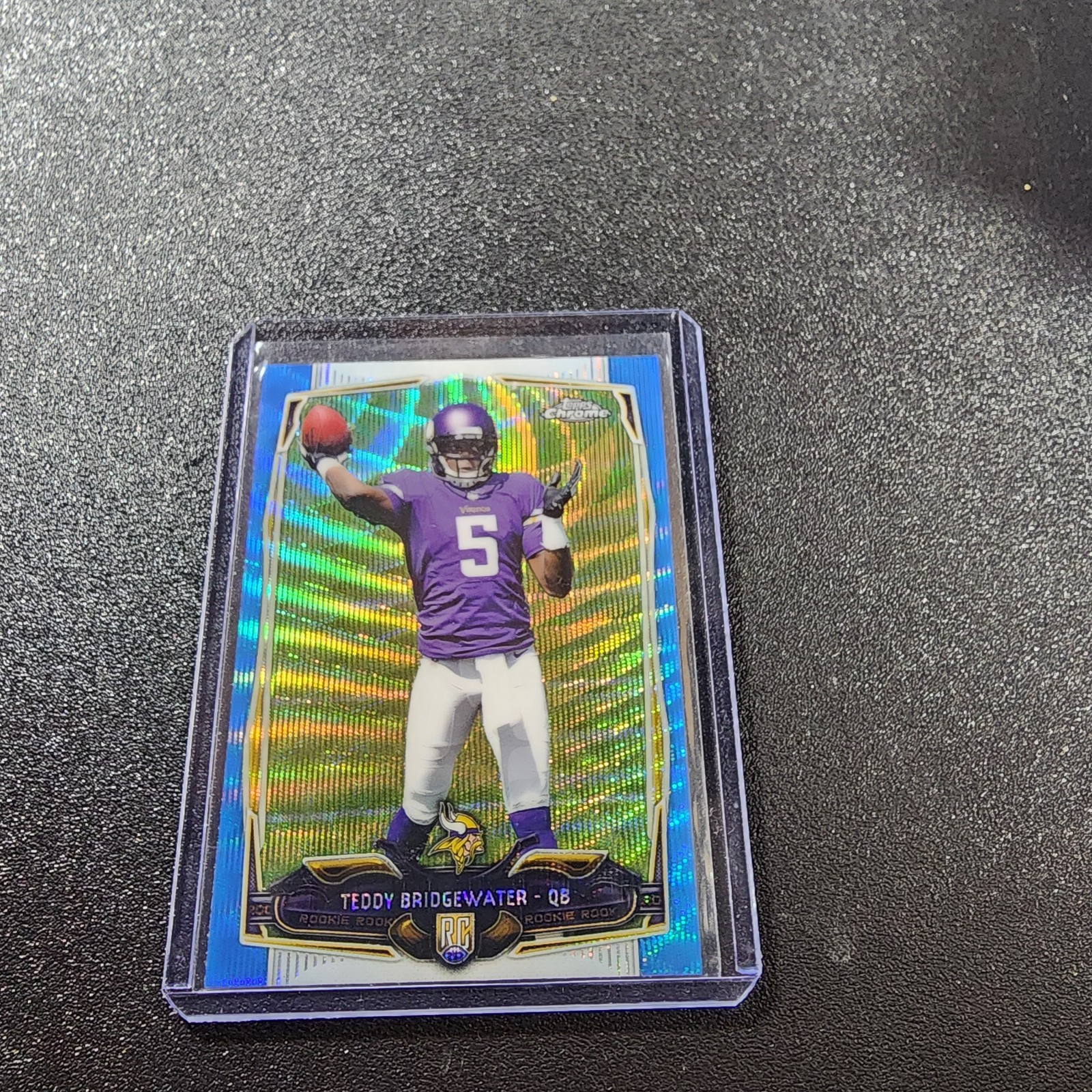 2014 Topps Chrome Blue Wave Teddy Bridgewater 173