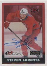 2020-21 O-Pee-Chee Platinum Retro Rookies Rainbow Red Steven Lorentz Auto 0tt9