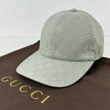 Gucci GG Monogram Ripstop Recycled Polyester Baseball Cap Hat Rain Mist Size M