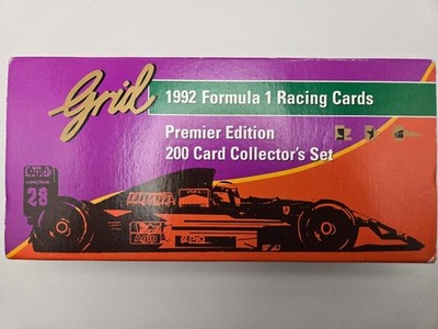 1992 Grid Formula 1 Racing Cards Premier Edition 200 Card Collector's Set  