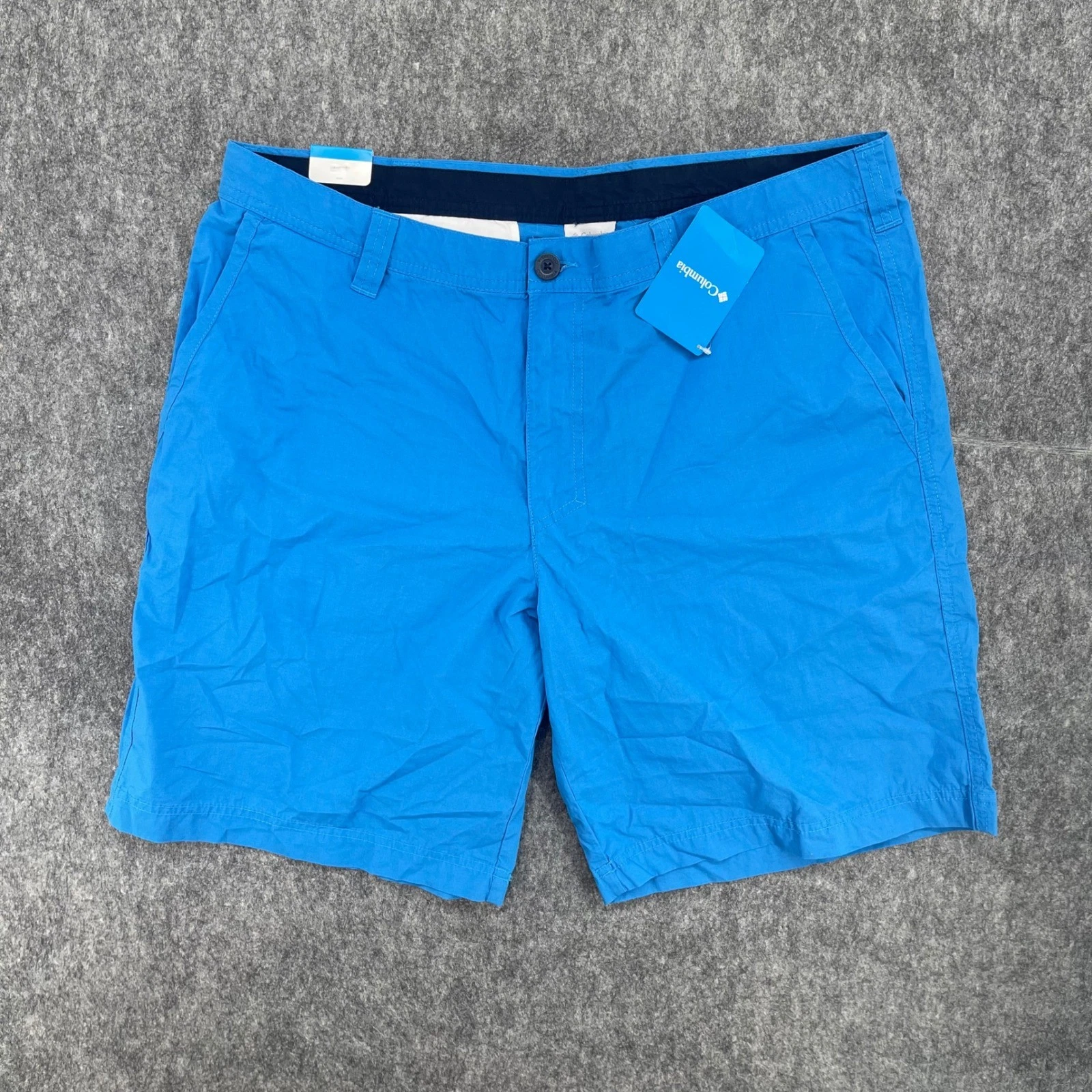 Columbia Shorts Mens 38 Blue Chino 10" Inseam New