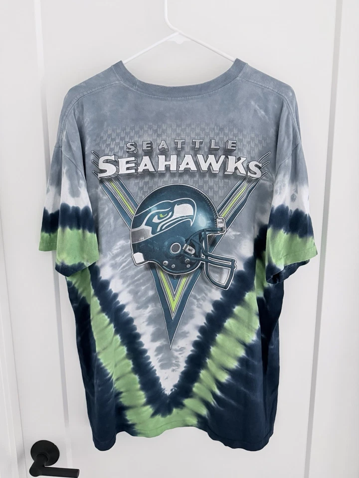 Camiseta Y2K Seattle Seahawks Tie Dye - Para hombres XL - Hecha por Majestic - NFL Foto 4 de 4