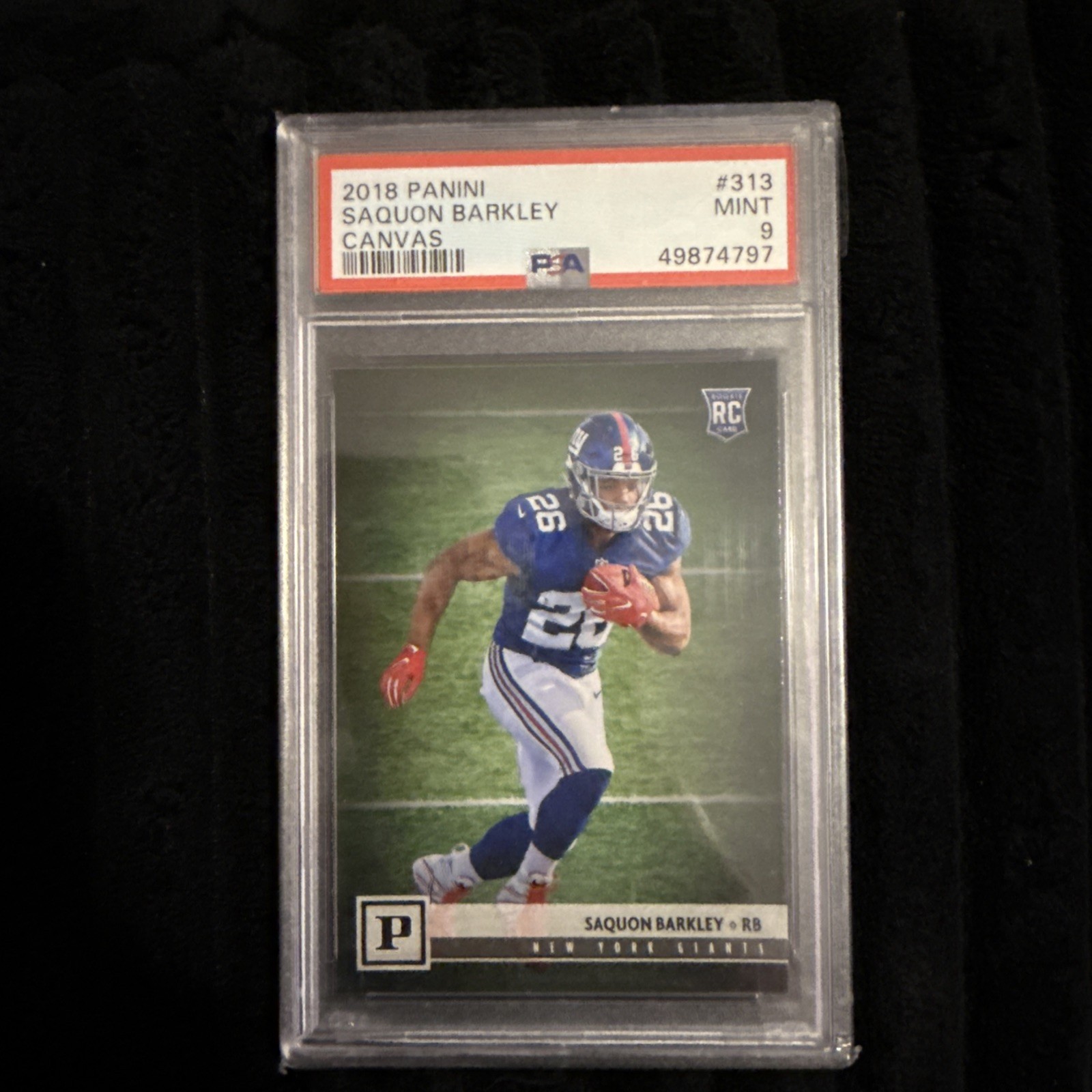 2018 Panini - Rookies Saquon Barkley #313 (RC) PSA 9