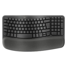 Computer Keyboard Logitech 920 012293 ERGO Wave Keys Graphite