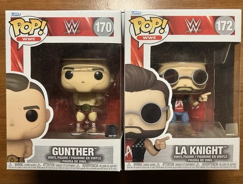 LOT (2) Gunther + LA Knight WWE Funko Pops! 🔥 NEW IN BOX