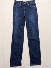 Levis 724 High Rise Straight Jeans Womens 26 Blue Med Wash Stretch Denim 26x30