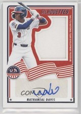 2025 Stars and Stripes USA Signatures Silhouettes /199 Nathaneal Davis Auto n5h