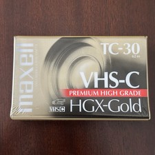 NISP Maxell VHS-C HGX-Gold TC-30 Camcorder Premium High Grade Tape Blank Media