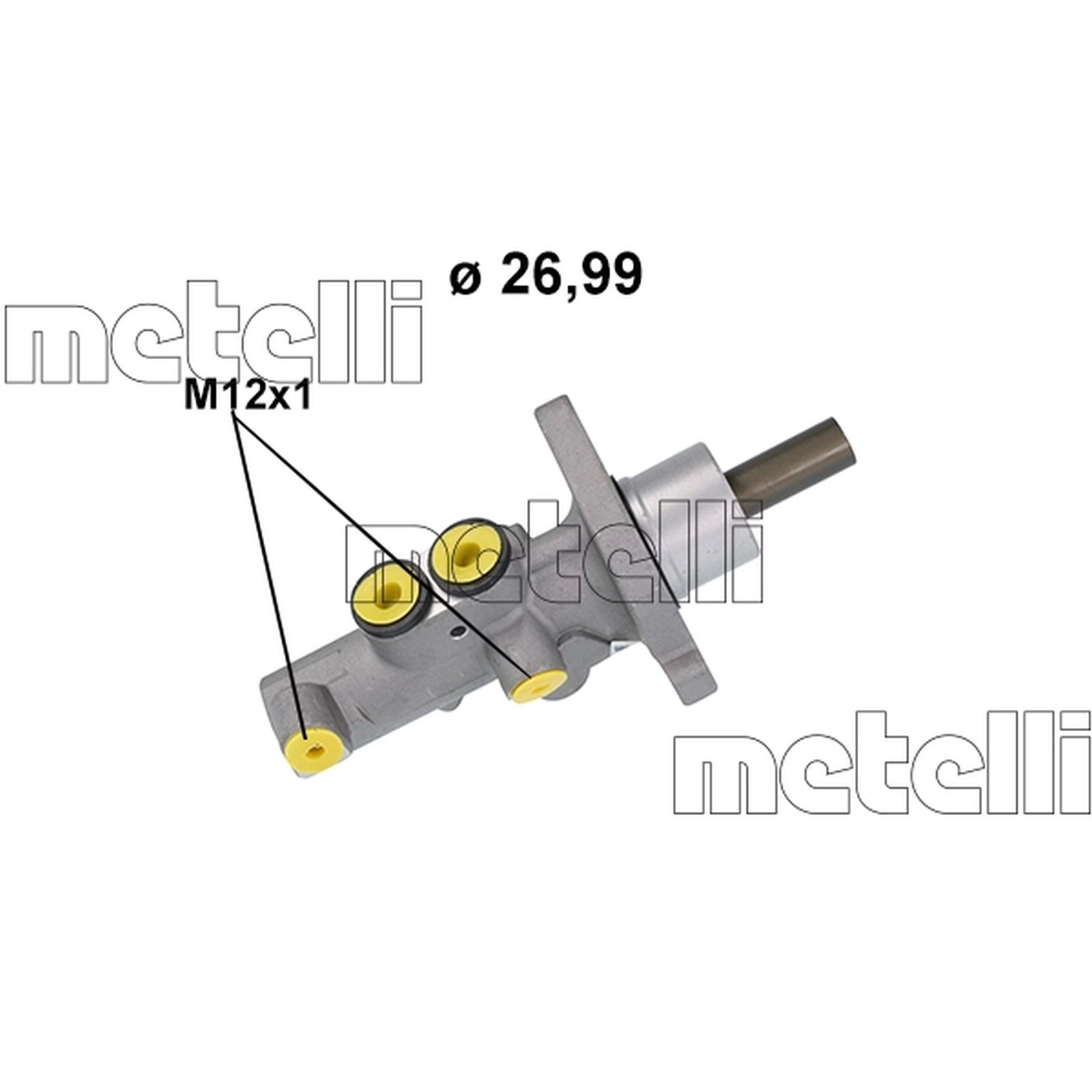 ORIGINAL® Metelli 05-1218 Hauptbremszylinder passend für VW TRANSPORTER T5