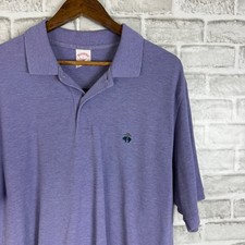 Brooks Brothers Mens Original Fit Performance Polo Shirt Purple Cotton Large
