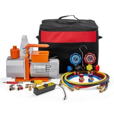 5 CFM 1/2 HP Air Vacuum Pump HVAC AC A/C Refrigeration Kit