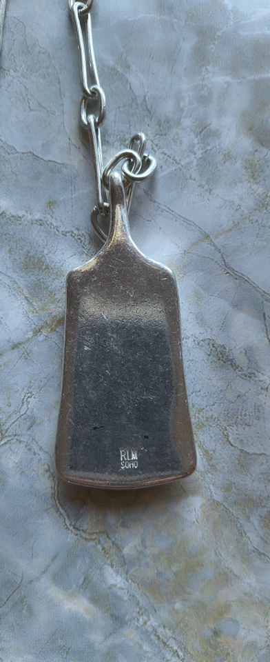 RLM Soho Robert Lee Morris Tono Plata Azul Howlita Modernista Collar Pendiente  Foto 3 de 4