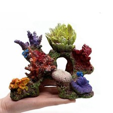 Aquarium Decor Reef Coral Artificial Resin Cave Ornament Fish for Tank Decoratio