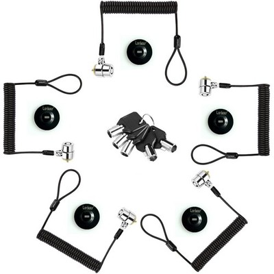 LORADAR Retractable Cable Lock: Laptop, Tablet, MacBook, Monitor, Mac Mini (5 Pa