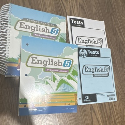 BJU Press English Worktext/ Teacher s Edition/Tests/Answer Keys 2nd Ed