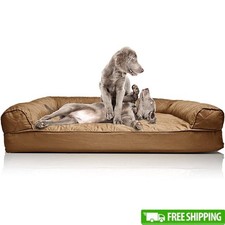 Orthopedic Dog Bed All Breeds Removable Cover Soft Foam Bolster Comfort New