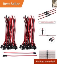 Reliable 22 AWG JST SM 2 Pin Male-Female Connectors for LED Projects - 20 Pairs