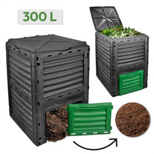 300L COMPOST BIN LARGE GARDEN COMPOSTER PLASTIC WASTE COMPOSTING ORGANIC ECO