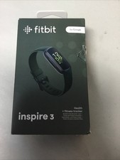Fitbit Inspire 3 Heart Rate Monitor Health  Fitness Tracker Black Midnight READ
