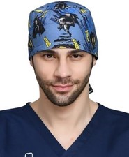 Soft Cotton Tie-Back Scrub Cap with Sweatband - Comfortable Unisex Headwear