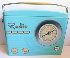 Vintage Style Transistor AM FM Radio Chocolate and Vanilla Biscuit Empty Tin