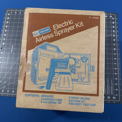 #ad VTG Sears Craftsman Electric Airless Sprayer Kit 30 15529 6mm Tip New Sealed $48.50