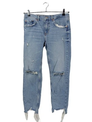 ZARA Jeans boyfriend Dames Jeans T EU 38 bleu style décontracté - Photo 1/4