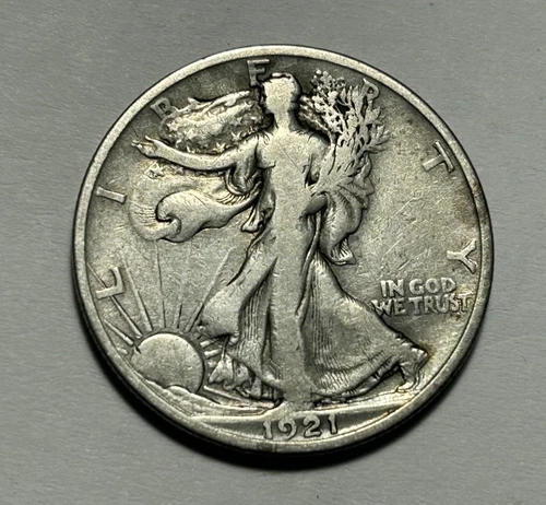 1921 S WALKING LIBERTY HALF DOLLAR FINE