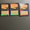 MTG✨Arena League 1998 Promo PLAINS FOIL x3 Urza’s Saga HP / D condition see pics