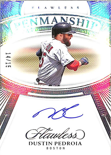 2024 Panini Flawless Baseball Dustin Pedroia #FP-DP /15 Penmanship Auto