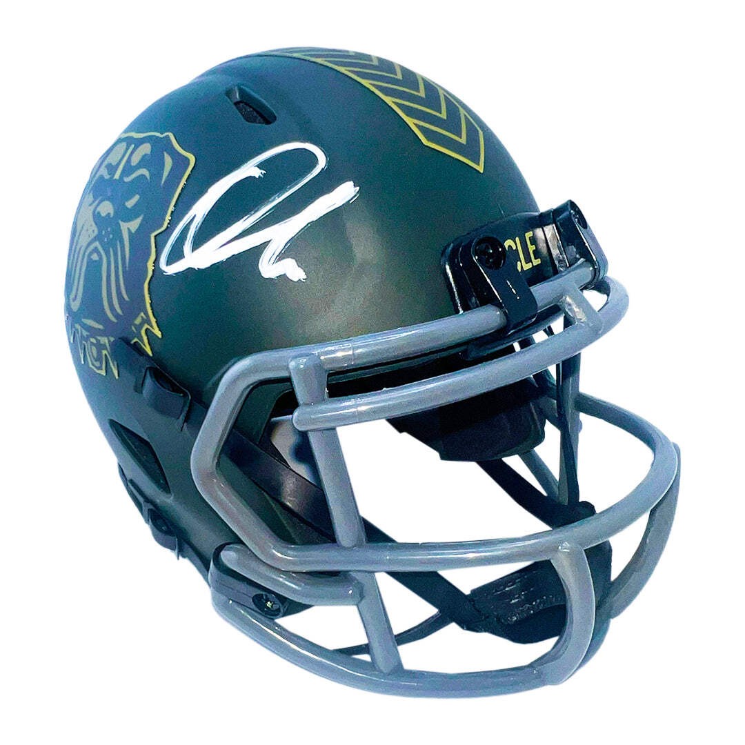 Quinshon Judkins Signed Cleveland Browns Salute 2025 Mini Football Helmet (Becke 