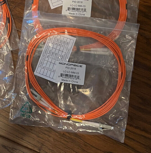 3 Meter Fiber Optic Cable LC-LC-MM-03 Duplex Orange | eBay