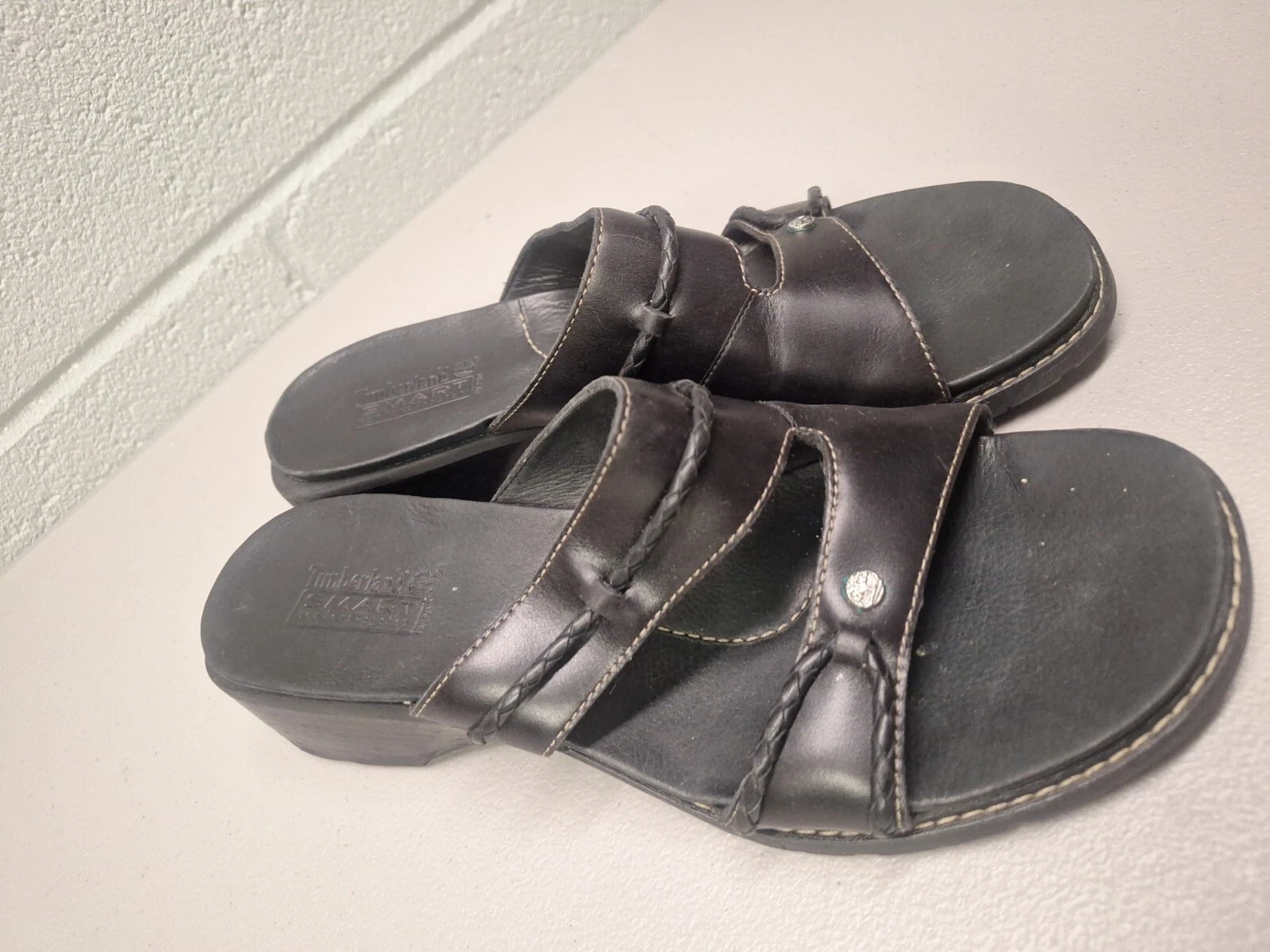 Scarpe Timberland Donna 10 M Smart Comfort System Sandali Pelle Nero 62302