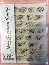 My Sentiments Exactly Clear Acrylic Stamps Y539 Love Initials