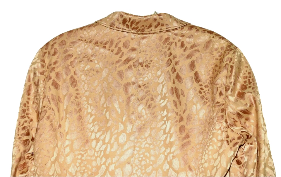 Jockey Gold Satin with Metallic Spots Womens Blazer Jacket Size 6 - Image 4 of 4