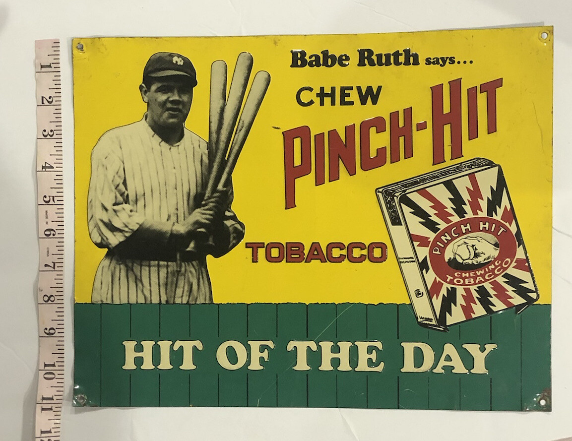80s Babe Ruth PINCH HIT メタルサインボード 80s Babe Ruth PINCH HIT メタルサインボード Vintage 1991 BABE