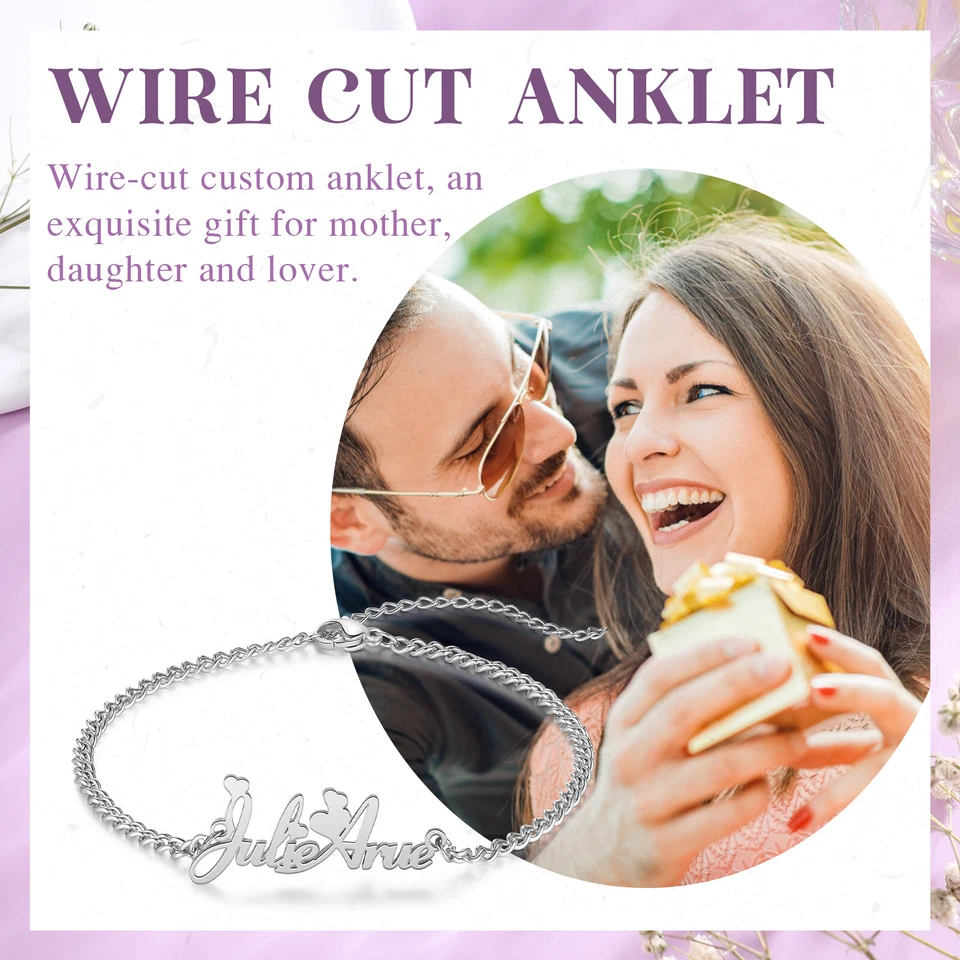 Pulsera Cadena Personalizada con Cualquier Nombre para Mujer Elegante y Elegante Joyería Regalo Foto 2 de 4