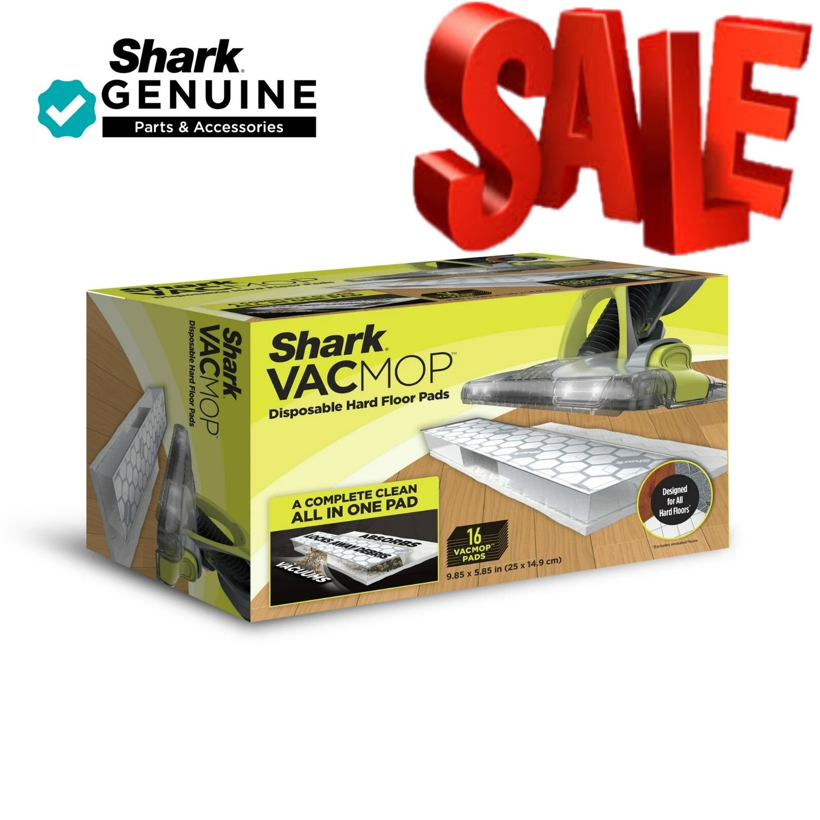 Shark VACMOP&trade; Disposable Hard Floor Vacuum and Mop Pad Ref
