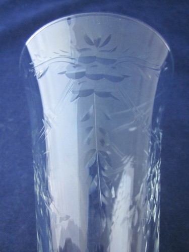 Crystal Cut Iced Tea Flower & Leaf Pattern ~ Set of 7 ~ ANTIQUE VINTAGE - 第 8/11 張圖片