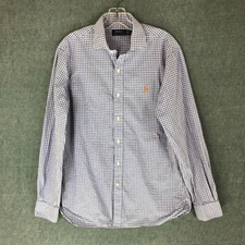 Polo Ralph Lauren Oxford Shirt 15.5 Button Up Long Sleeve Plaid Logo Pony Men's
